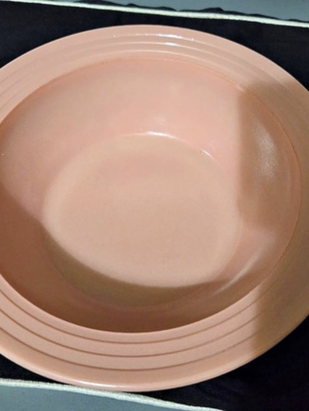 Anchor Hocking Fire-King Pink Swirl Rim Soup Bowl